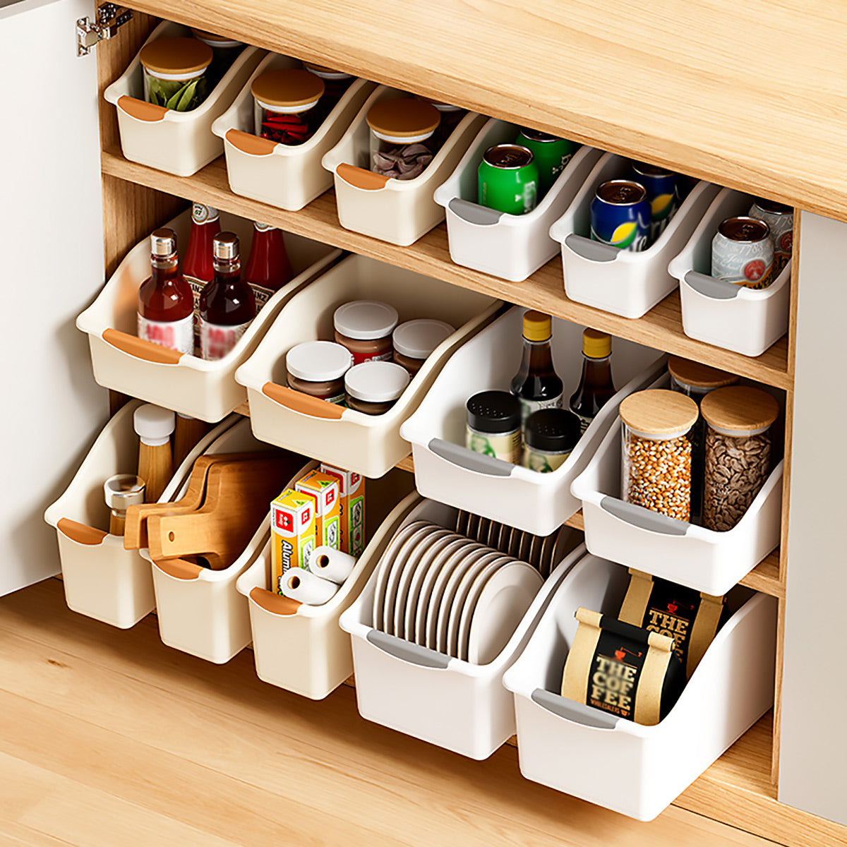 2 Pcs Cabinet Storage Boxes Two Size Options | StorageOZ