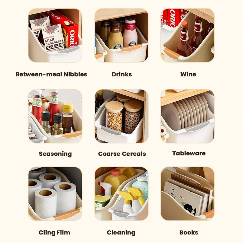 2 Pcs Cabinet Storage Boxes Two Size Options | StorageOZ