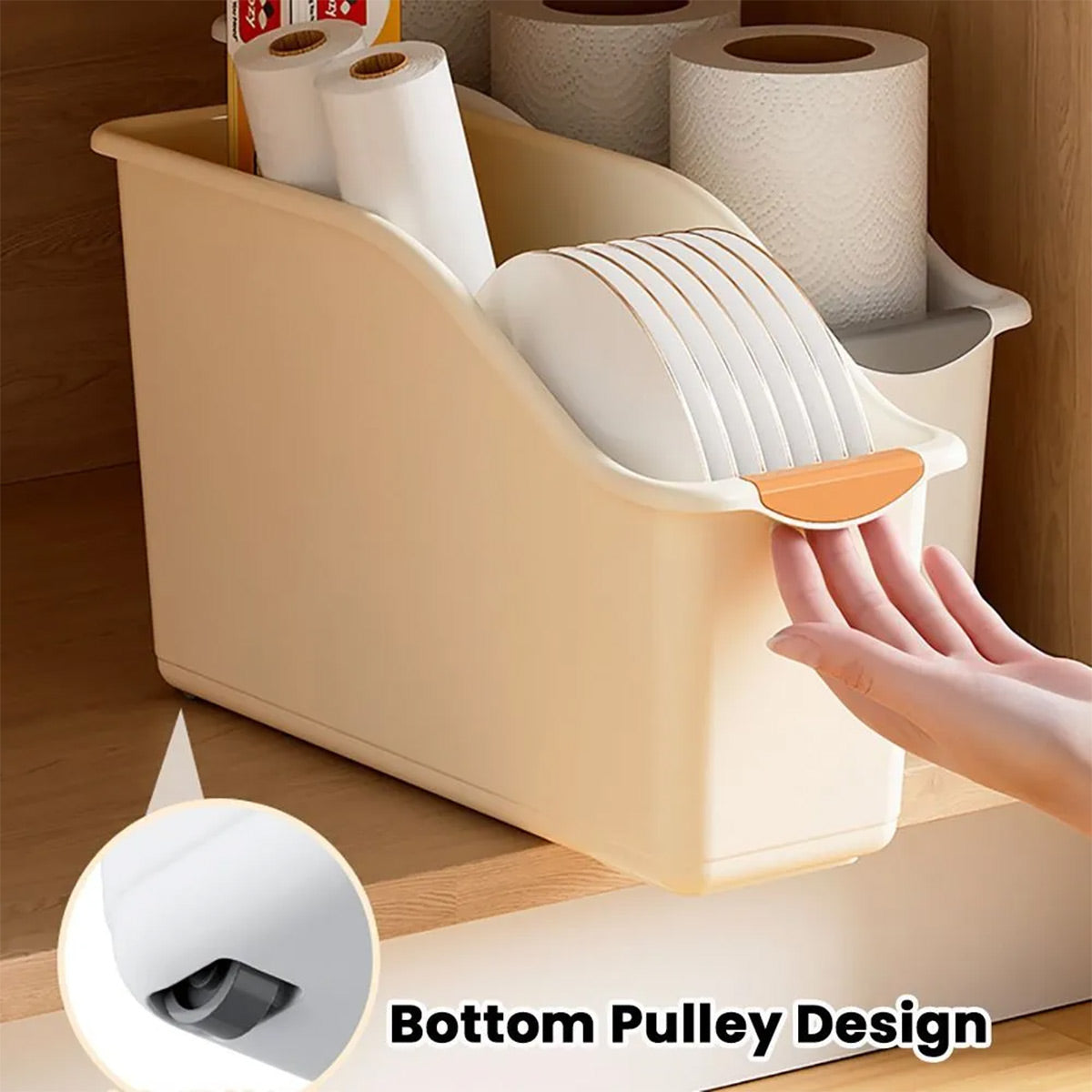 2 Pcs Cabinet Storage Boxes Two Size Options | StorageOZ