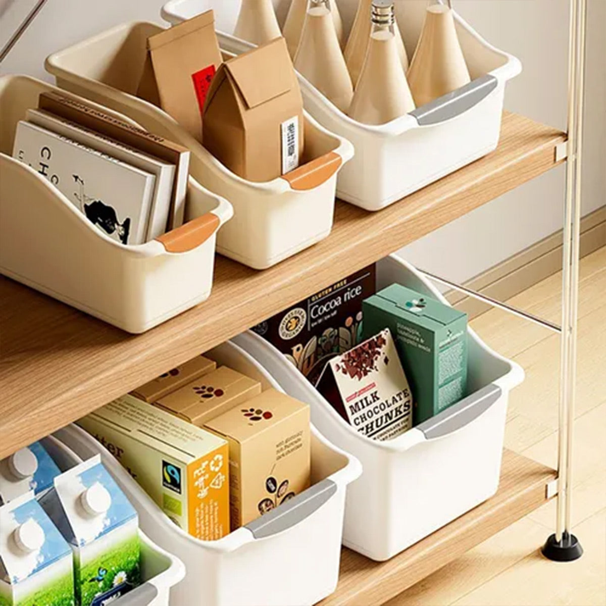 2 Pcs Cabinet Storage Boxes Two Size Options | StorageOZ