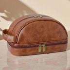 Vintage PU Toiletry Wash Bag Two Colours | StorageOZ