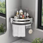 Stainless Corner Shower Shelf Two Variants | StorageOZ