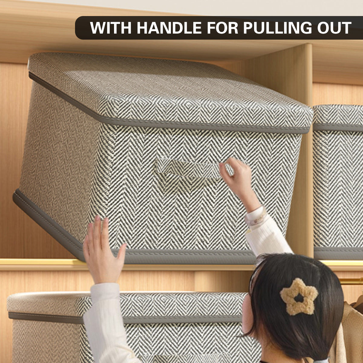 XL Foldable Clothes Box Two Patterns Set | StorageOZ