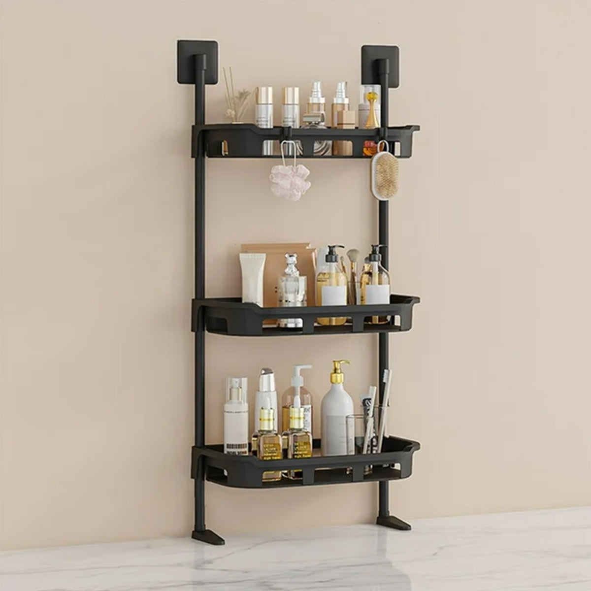 3 Tier Bathroom Wall Rack Two Colours Set | StorageOZ