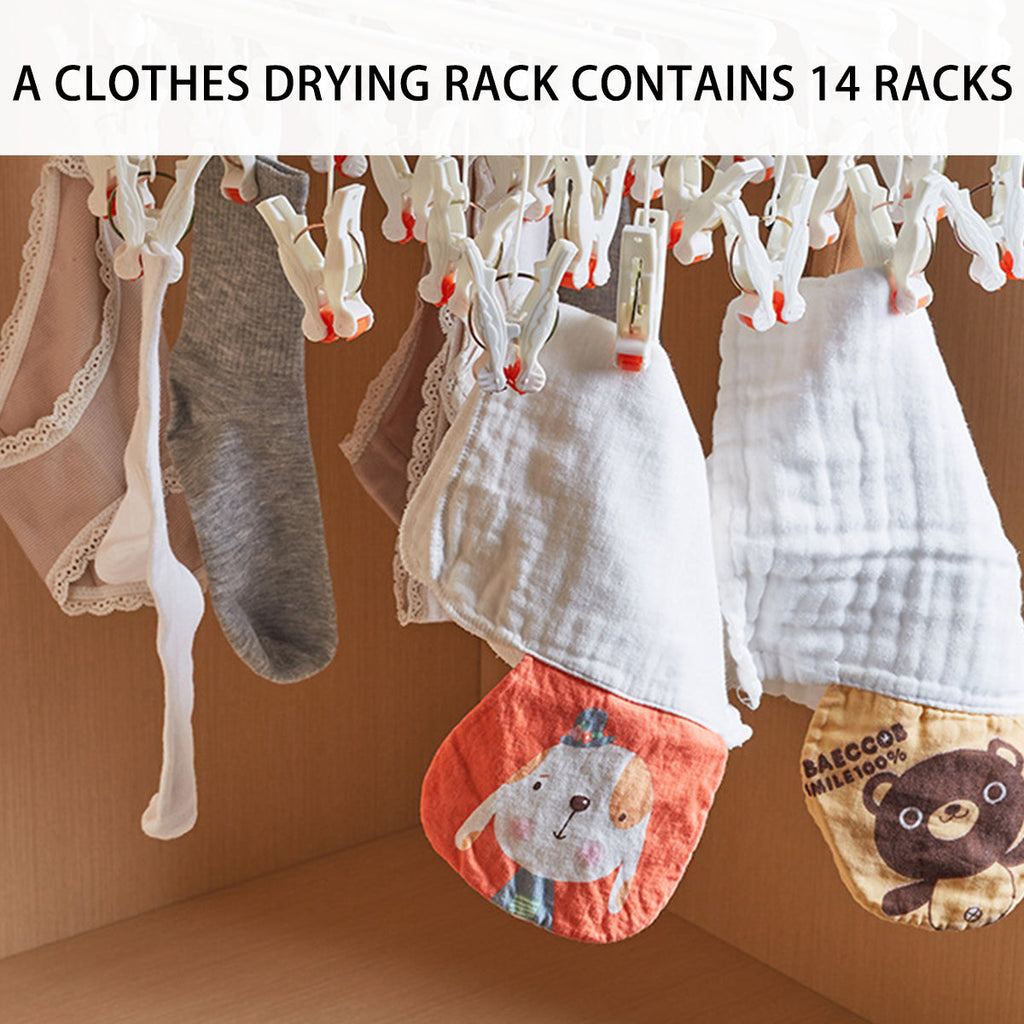 14 Clip Folding Drying Rack in Three Colours | StorageOZ