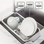 304 Steel Retractable Sink Drain Basket Set | StorageOZ