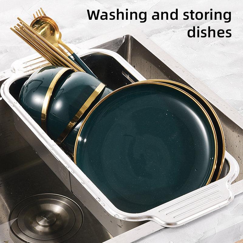 304 Steel Retractable Sink Drain Basket Set | StorageOZ