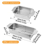 304 Steel Retractable Sink Drain Basket Set | StorageOZ