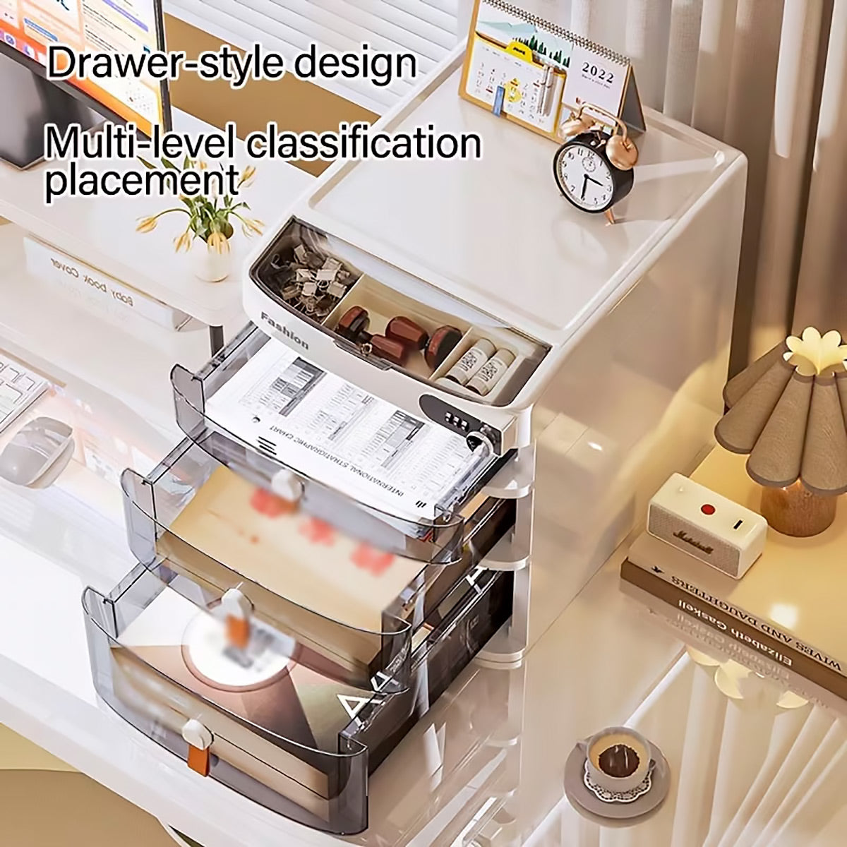 Lockable Desktop Drawer Cabinet Three Styles | StorageOZ