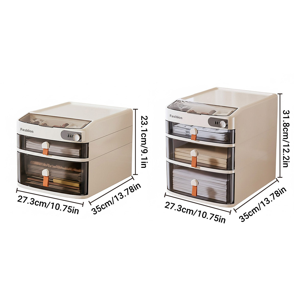 Lockable Desktop Drawer Cabinet Three Styles | StorageOZ