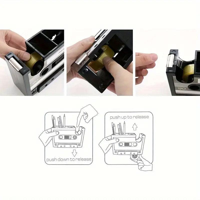 Cassette Tape Pen Holder in Three Colours | StorageOZ