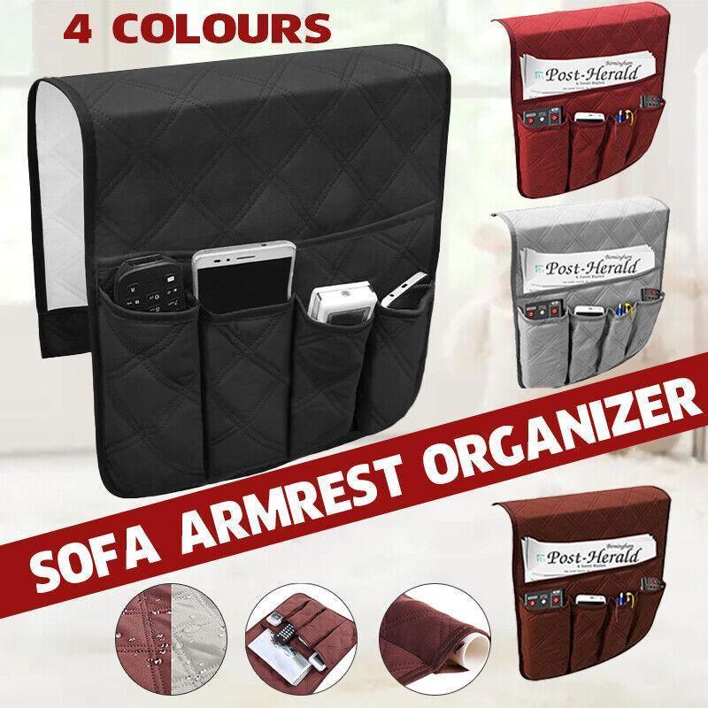 5 Pocket Sofa Armrest Caddy Four Colours | StorageOZ