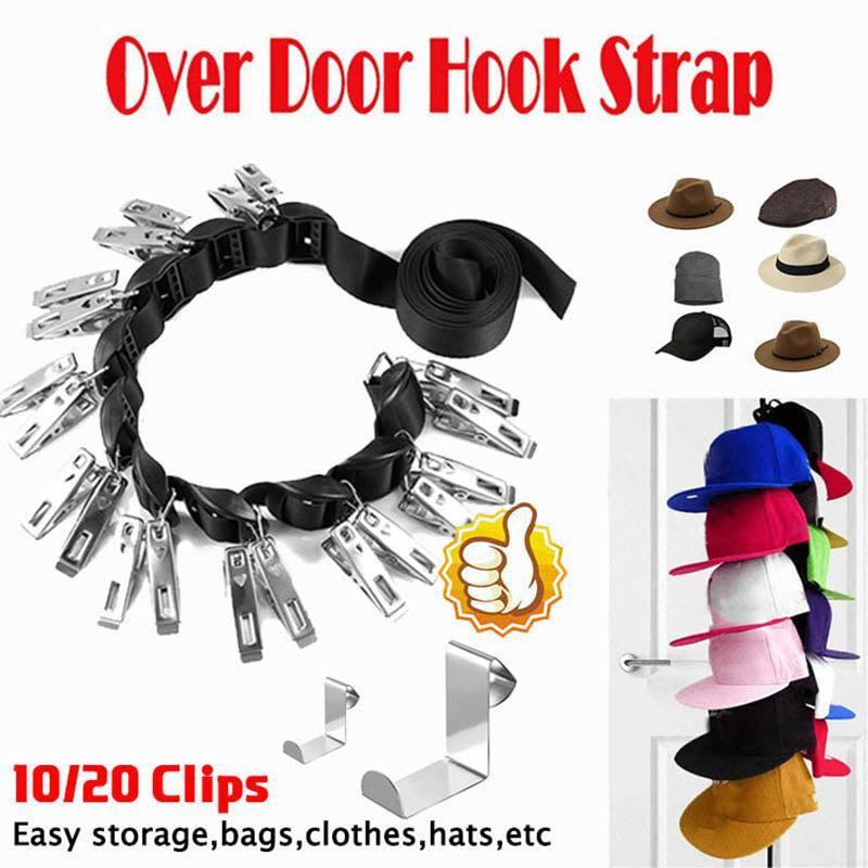 Over Door Baseball Cap Clip Rack Organiser | StorageOZ