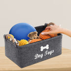 2 Pcs Felt Storage Baskets with Wood Handles | StorageOZ