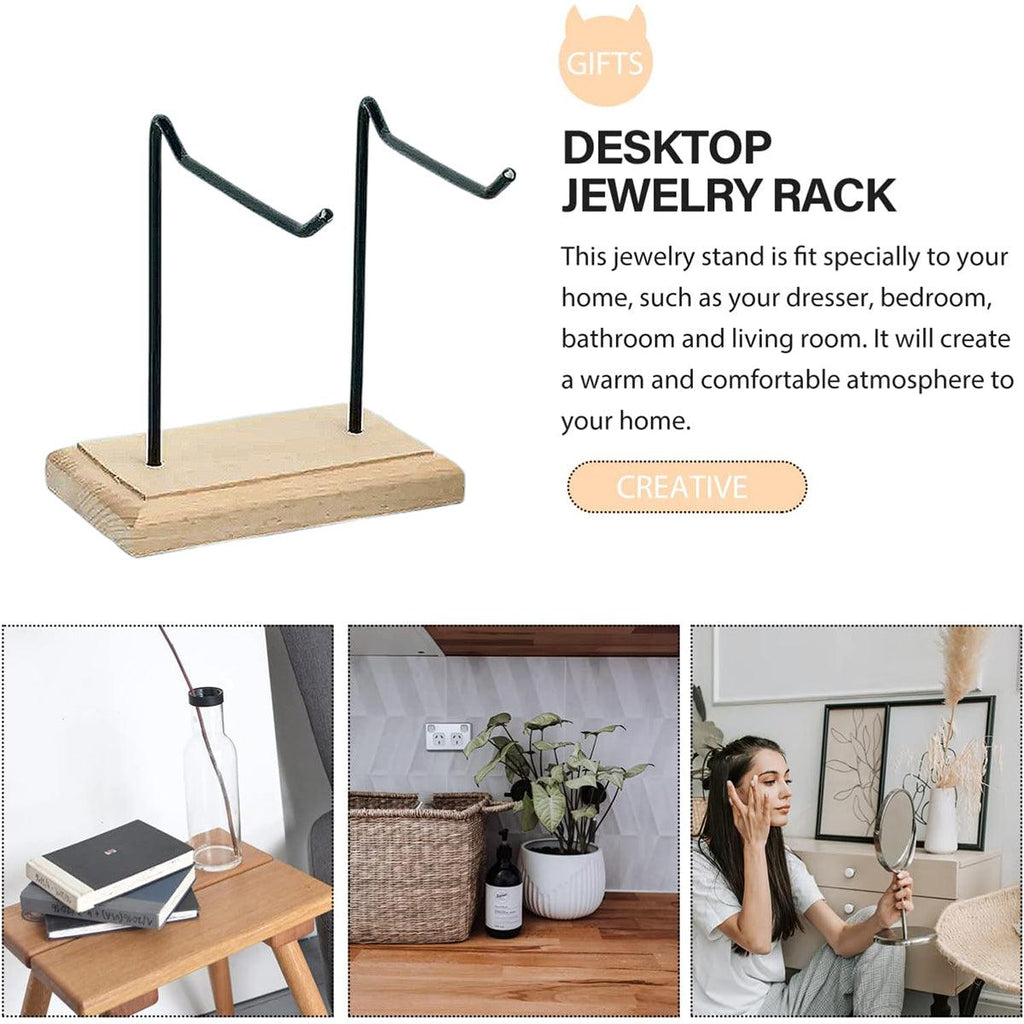 Iron Wood Jewellery Display Rack Two Colours | StorageOZ