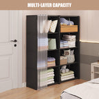 Curtained Modular Storage Shelf Four Layouts | StorageOZ