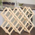 Foldable Pine Wine Rack 5 or 10 Bottles Set | StorageOZ