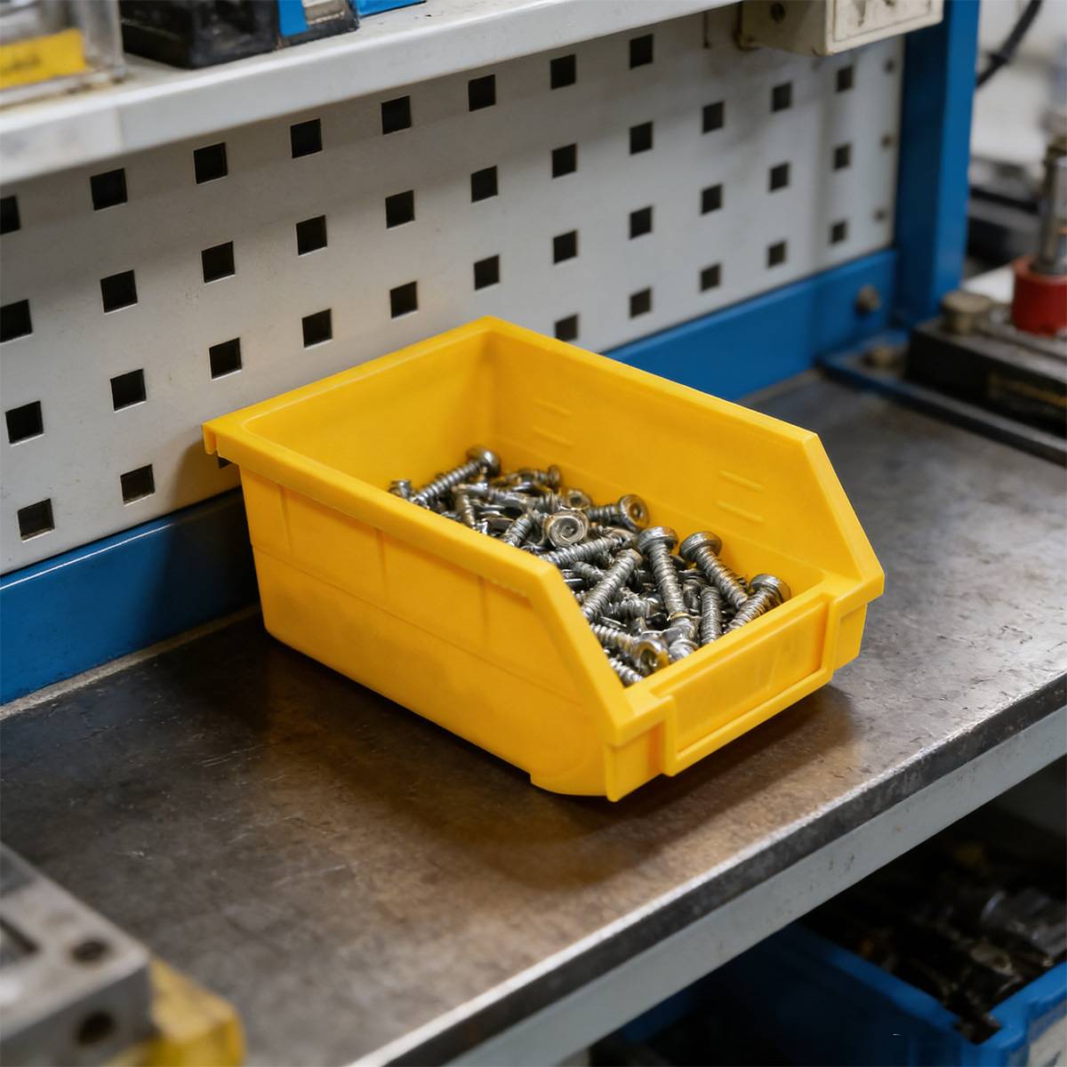 5 Pcs Yellow Hopper Parts Bins Set Organiser | StorageOZ