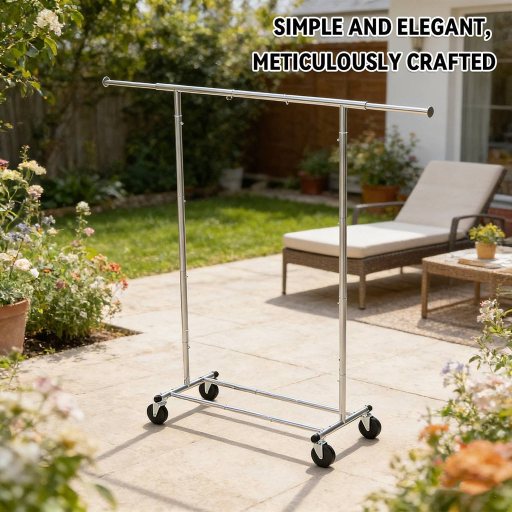 Rolling Chrome Clothes Drying Rack Organiser | StorageOZ
