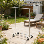 Rolling Chrome Clothes Drying Rack Organiser | StorageOZ