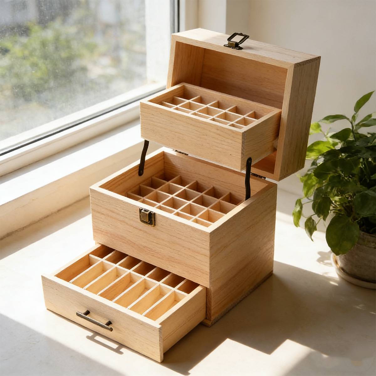 3 Tier Wooden Essential Oil Storage Box Set | StorageOZ