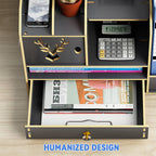 Wooden Desktop File Rack Two Finishes Set | StorageOZ