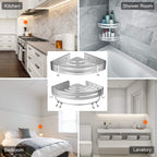 Stainless Corner Shower Shelf Two Variants | StorageOZ