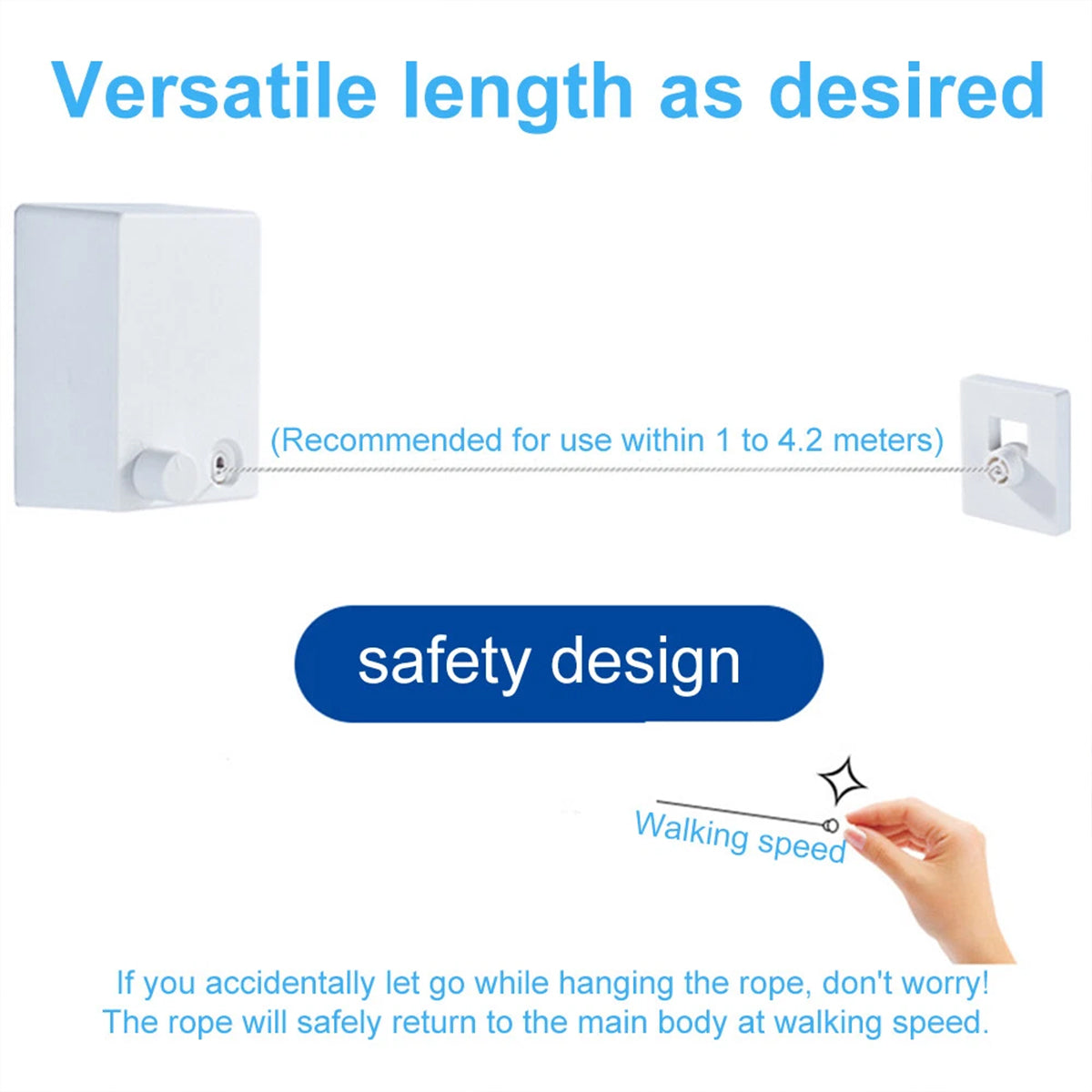 Retractable 4.2m Clothesline Two Colours | StorageOZ