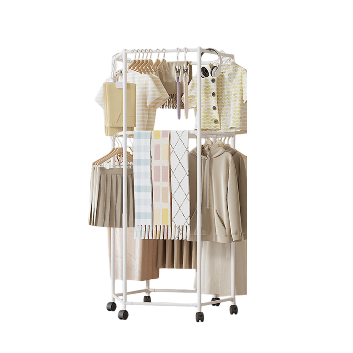 Rotating Floor Clothes Rack Two Colours Set | StorageOZ