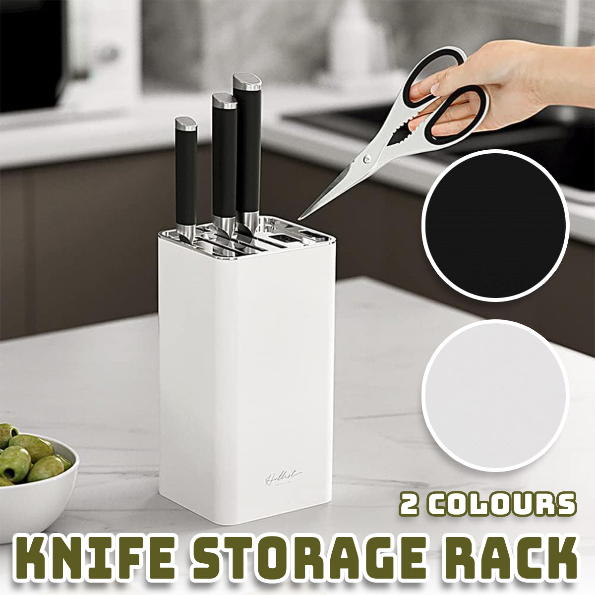 Kitchen Knife Scissors Storage Rack Two Colours | StorageOZ
