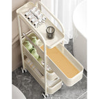 Pull Out Narrow Storage Cart Two Colours | StorageOZ