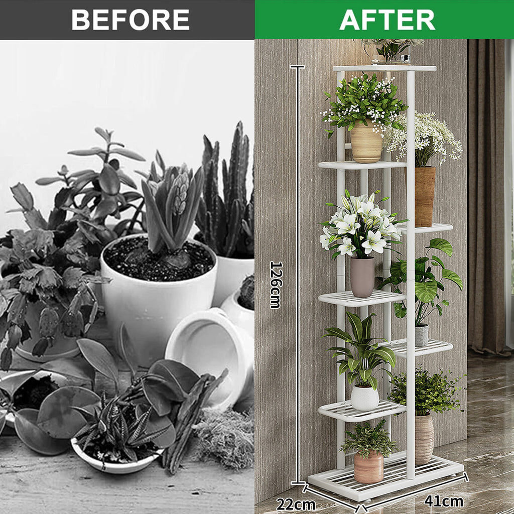 7 Tier Metal Plant Stand Two Colours Set | StorageOZ