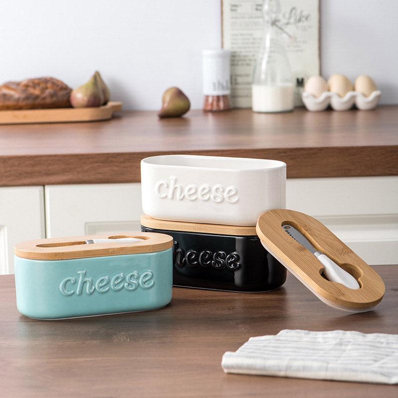 Ceramic Cheese Storage Box in Three Colours | StorageOZ