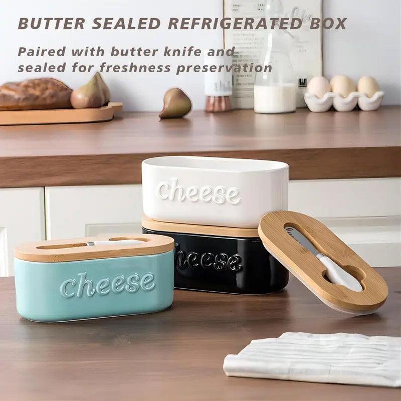 Ceramic Cheese Storage Box in Three Colours | StorageOZ