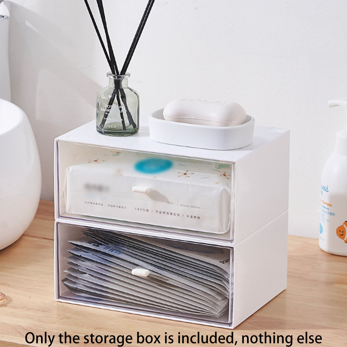 Clear Desktop Drawer Box One or Three Set | StorageOZ
