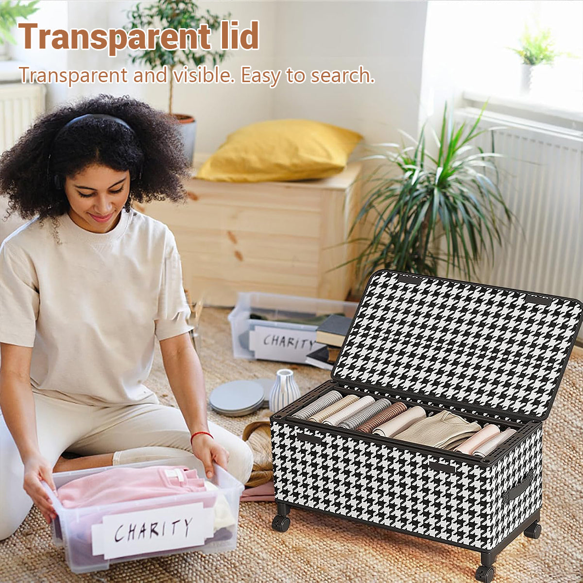 Wheeled Under Bed Storage Box Two Sizes Set | StorageOZ