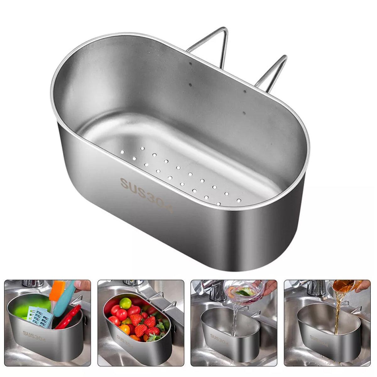 Stainless Steel Sink Drain Basket Organiser | StorageOZ