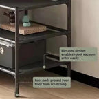 70 Inch Black Clothes Rack with Shelves Set | StorageOZ
