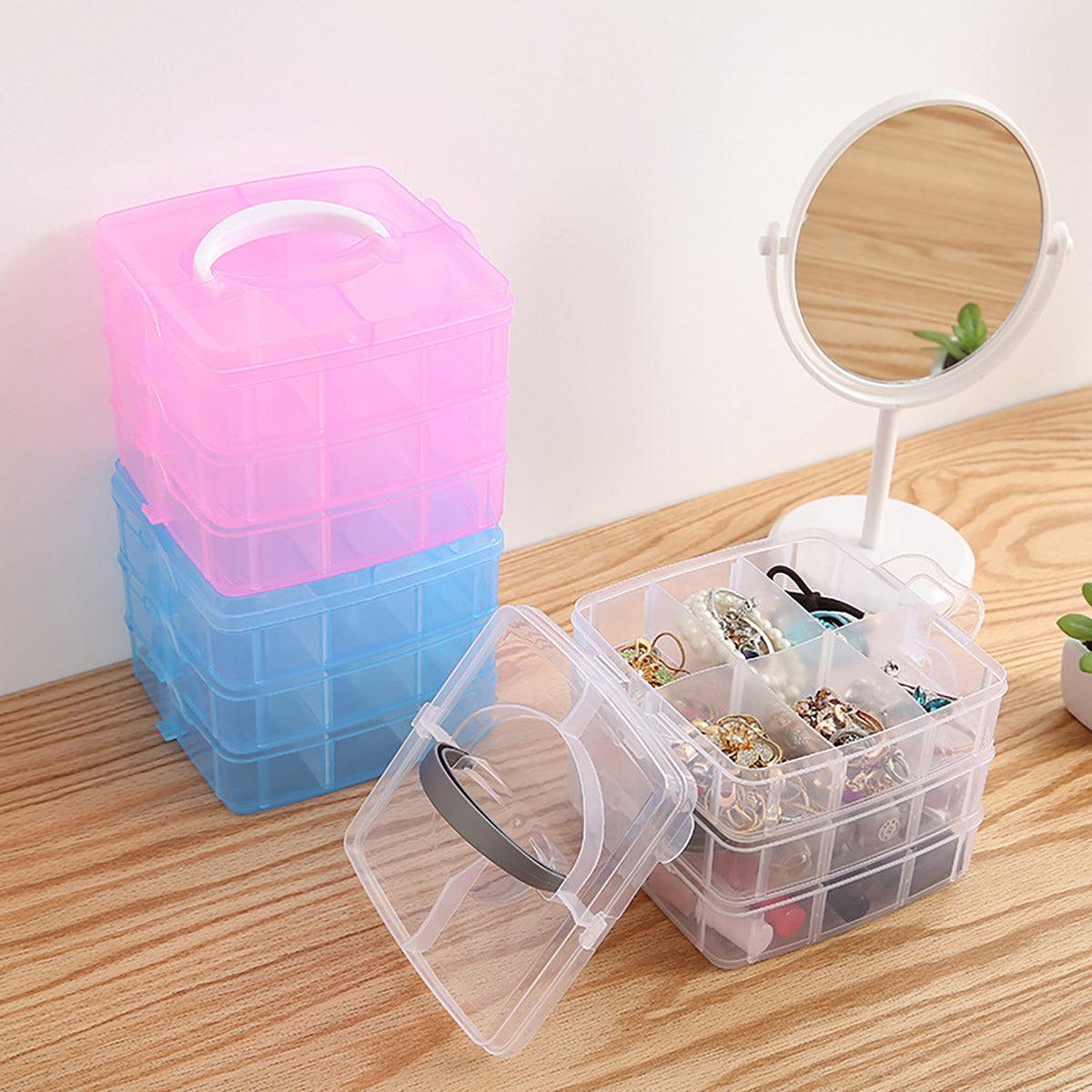 3 Tier Clear Storage Box in Three Colours | StorageOZ