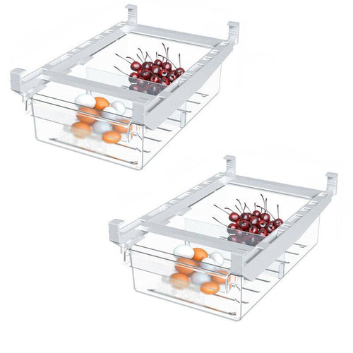 2 Pcs Adjustable Fridge Under Shelf Drawers | StorageOZ