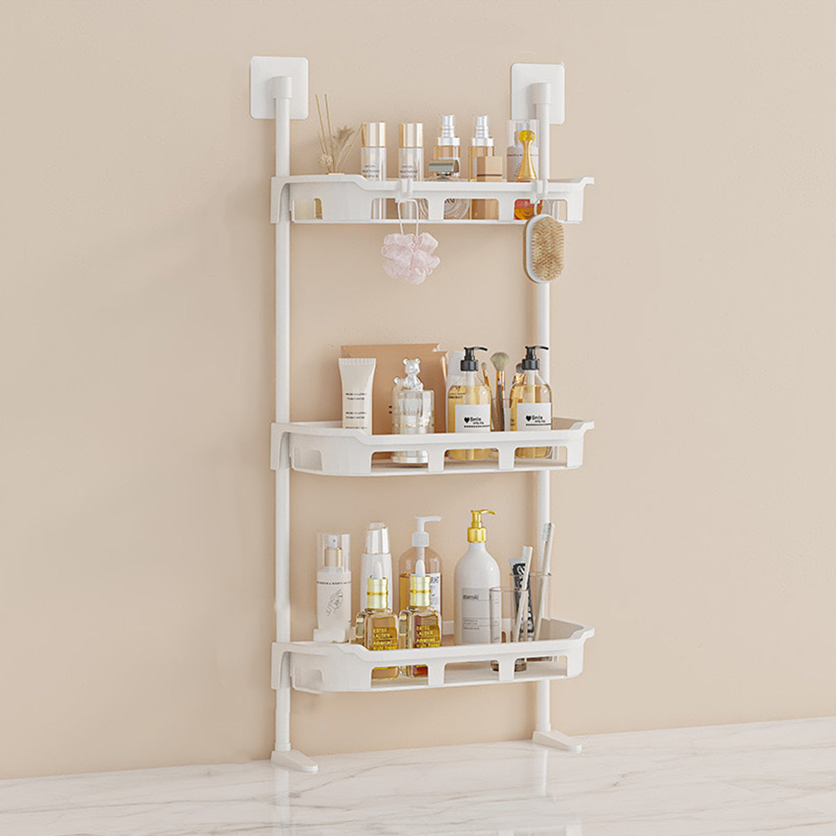 3 Tier Bathroom Wall Rack Two Colours Set | StorageOZ