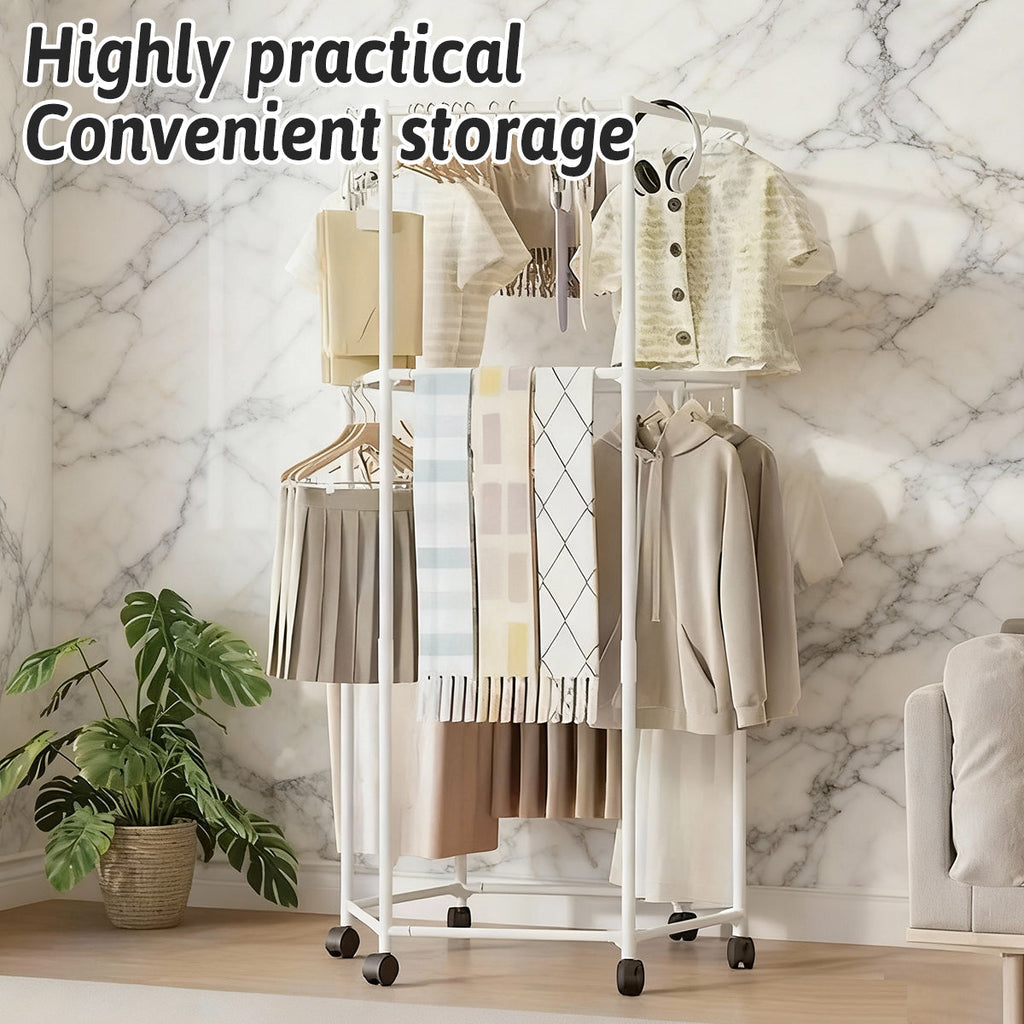 Rotating Floor Clothes Rack Two Colours Set | StorageOZ