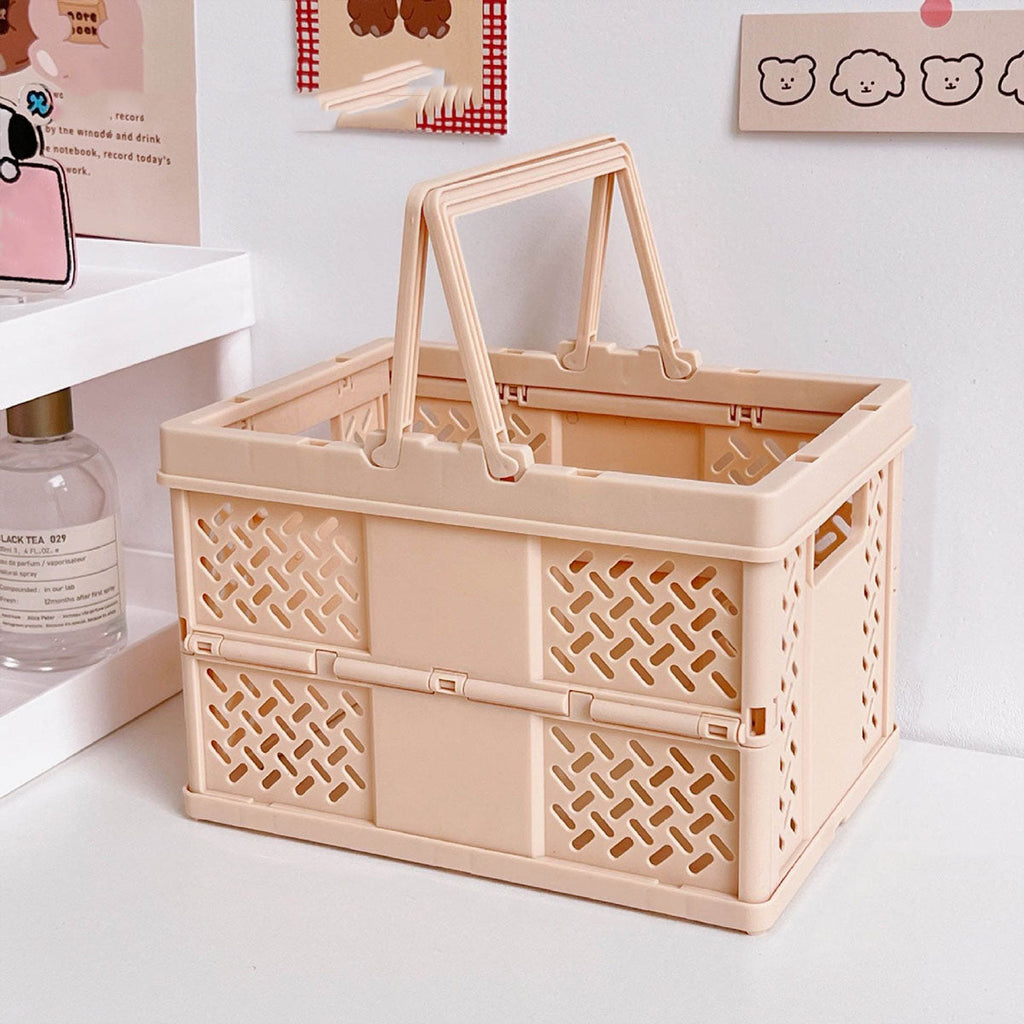 Foldable Plastic Storage Basket Four Colours | StorageOZ
