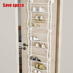 Over Door 12 Tier Shoe Rack White 181cm Tall