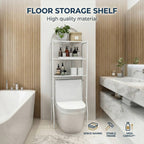 3 Tier Over Toilet Floor Storage Shelf Set | StorageOZ