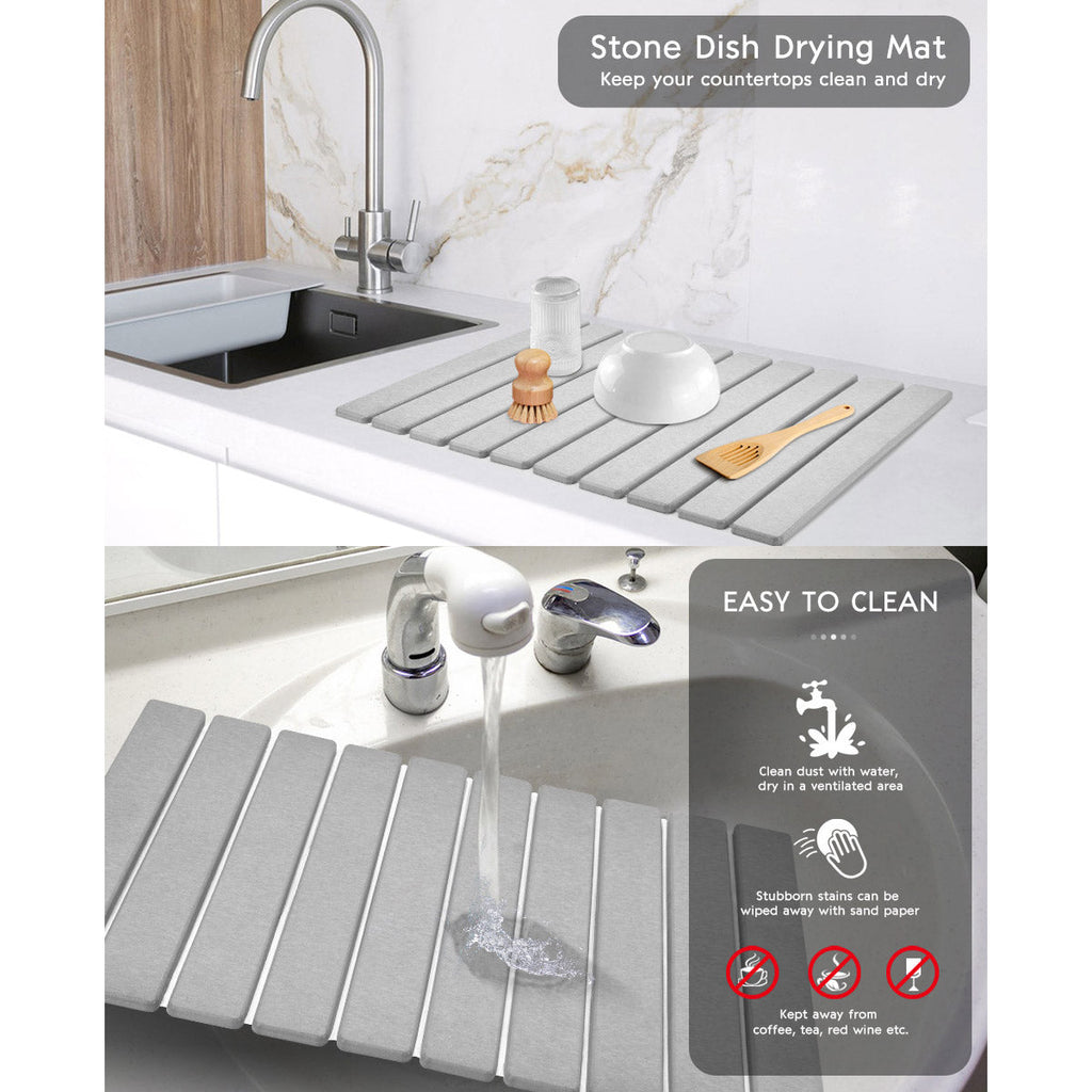 Foldable Diatom Drying Mat 60x39 Two Colours | StorageOZ