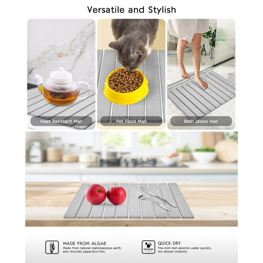 Foldable Diatom Drying Mat 60x39 Two Colours | StorageOZ