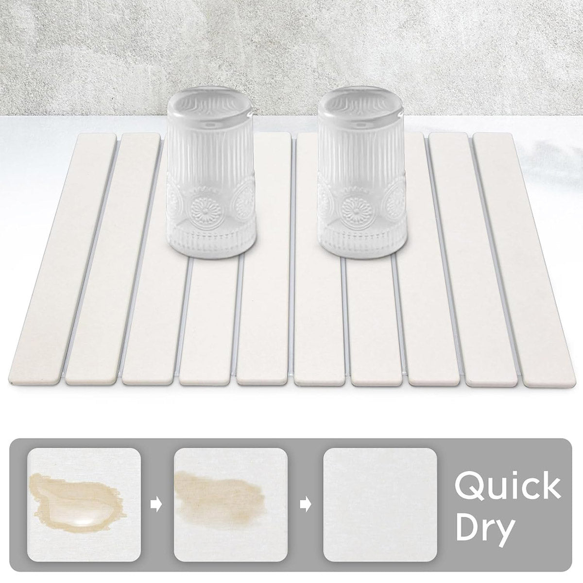 Foldable Diatom Drying Mat 60x39 Two Colours | StorageOZ