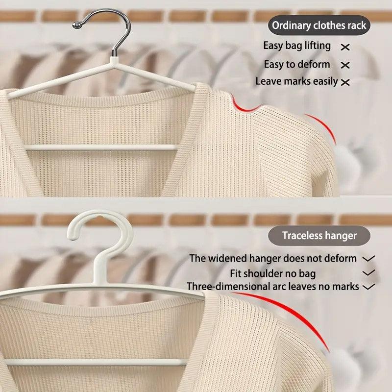 10 Pcs Plastic Half Round Hangers Two Widths | StorageOZ