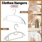 10 Pcs Plastic Half Round Hangers Two Widths | StorageOZ